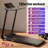 Everfit Treadmill Electric Walking Pad Foldable Incline for Home Office Gym Black TMILL-TITAN42-DT
