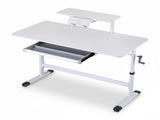Artiss Standing Desk Height Adjustable Workstation Computer Desks Study 120CM White HASD-C-MANUAL-120-WH