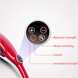 SOGA 2X 6 Heads Portable Handheld Massager Soothing Stimulate Blood Flow Shoulder Red MASSAGER833AREDX2