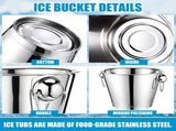 metal champagne, beverage, wine, party, cold keeping, 2 piece V1106-122-SIL-66106