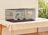 Bird Cage, 18 in, Small Parakeet Cage Divider, Sturdy Metal Bird Flight Cage, Travel Birdcage V952-ZMSMNNL31191DY8JTV0