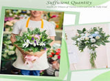 Artificial Leaf Fern - Artificial Fern Leaves Stem Faux Greenery Plant for Cemetery Grave Headstone V1366-AZ2-W-14641