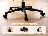 Artiss Ergonomic Office Chair Armless Study Chair Height Adjustable for Girls Boys Teens Black OCHAIR-M-1006-BK