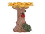 Sunflower Birdbath Resin Weather Resistant Ample Capacity Beautiful Bird Bath Feeder for Garden Yard V1294-YM0901-3111240121611
