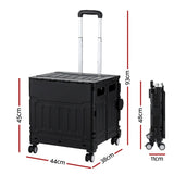 Emajin Shopping Trolley Cart 75L Foldable Black ST-75L-PLA-BK