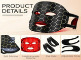 Red Light Mask 4 Color Light Therapy for Face,with 240 LED Mask,800mAh Rechargeable Controller,850nm V1107-110-06882