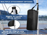 13 Gallon Waterproof Marine Trash Bag Holder with 6 Clips and Pocket, Reusable Waste Bin for V1189-LC-AMZ-00152