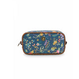 PIP Studio Petites Fleurs Dark Blue Small Square Cosmetic Bag V442-HIN-MISC-COSMETICFLEURSS-DARKBLUE-SQ