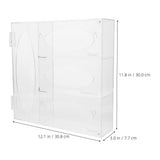 Transparent Acrylic Wall Mount Glove Holder for Easy Access 1Set V1370-AZ4-16948