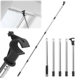 Window Opener with Hook Modular 78.7in Stainless Steel Sectional Skylight Pole Opener for Roof V1366-AZ2-W-14918