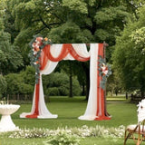 VEVOR Artificial Wedding Arch Flowers Kit Orange With 2 Pcs Flowers 3 Pcs Drapes V952-HLGMHTJ5JTCSI16LQV0