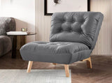 Levede Accent Chair Sofa Recliner Adjustable Grey AC1001-DG_NZ