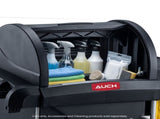 AUCH Double Bag Janitor Cleaning Trolley, Housekeeping Cart, Lockable Cabinet with Storage Tubs, V219-MATJANAC13YB
