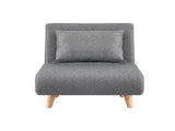 Artiss Sofa Bed Convertible Couch Recliner Lounge Chair Linen Grey SBED-E-FLD01-1S-GY