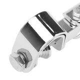 Pair of Motorcycle Foot Pegs Clamp Footrest Mount for 1in Engine Crash Bar Guard Argent V1369-AZ3-W-15568