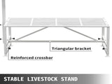 Livestock Stand 51x23 inches, Trimming Stand with Straight Head Piece, Goat Trimming Stand Metal V952-YYZJJSCDLZBS00001V0