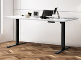 Levede Motorised Standing Desk Adjustable 140cm White 1000x 1MM DH4948-140S-BKWH