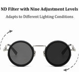 Sunglasses, Adjustable Tint Sunglasses Smart Tint, Scratch-Resistant, Retro Matte Finish for Men & V1366-AZ2-W-11406