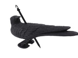 Realistic Elbow Crow Statue Plastic Waterproof Crow Decoys for Yard Garden Patios Halloween V1294-YM0703-3111230100011