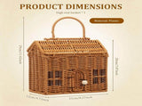 House Shaped Basket with Door, Comfortable to Carry Resists Moisture, Mold, Fading, and Cracking for V1366-AZ2-W-15573