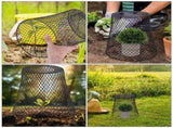 3Pcs Bathroom Waste Basket Black Metal Mesh Trash Can Sturdy Multifunctional Storage Bin V1369-AZ3-W-23439