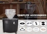 Cyclone Dust Separator with Metal Tank, 4" Retrofit Cyclone Separator for Dust Collectors, ABS Dust V952-DTXFCCQTJZXBLCKLWV0