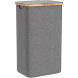 Large Laundry Basket With Lid, 100L Dirty Basket With Bamboo Handles For Clothes, Laundry Basket Xxl V1188-MS-227-2309
