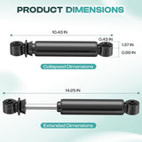 Rear Shock Absorbers for EZGO RXV Golf Cart Gas Electric Models 2008-2013.2,Replaces 603637 611724 V1259-DP01-A-5471