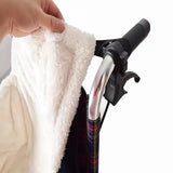 Lightweight Thickened Wheelchair Blanket with Plaid Outer Fabric, Windproof Warm Berber Fleece V1189-LC-DG-00039
