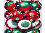 30PCS Xmas Balls Ornaments 2.4 Inch Plastic Multi Color Xmas Tree Hanging Balls for Holiday Birthday V1294-YM0901-3115240056111