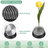 8-Pack Flower Frog 1.3 Inch Round Steel Flower Pins Flower Frog Holder Flower Arranger Rubber Base V1370-AZ4-07557