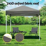 Instahut Gazebo 2x2m Outdoor Patio Garden Marquee Shade Grey GAZEBO-T-2X2-F-EC-GR