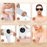 IPL Hair Removal Device - 3-in-1 Permanent Hair Reduction, Skin Rejuvenation & Acne Control V888-ELOSUNG35680
