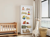 Levede 6 Tier Book Shelf Adjustable Shelves White CH1154-6-WH