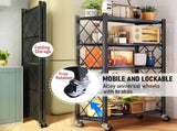CARLA HOME 5-Tier Foldable Storage Shelf with Wheels for Kitchen, Garage, Pantry or Basement LSB-36142