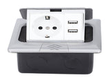 Pop Up Floor Outlet Box Embedded IP44 Waterproof Weatherproof USB Floor Electrical Outlet for Dining V1294-YM0901-3114240048311