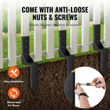Fence Post Anchor Repair Kit, 4 Pack Inner Diameter 8.9x8.9 cm Heavy Duty Steel Fence Post Support V952-WGBGXDD37YC2TWBB6V0