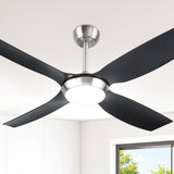 Devanti 52'' Ceiling Fan DC Motor w/Light w/Remote Black CF-B-52-2049-BKSI