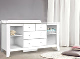 Keezi Baby Changing Table Diaper Station Drawers Chest Cabinet Nursery Furniture BABY-CHEST-WHITE-AB