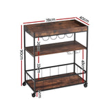 Artiss Kitchen Island Rolling Serving Cart DIY-KI-02-WAL