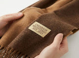 Brown and Caramel color Double-Sided Reversible Imitation Cashmere Scarf for Women - Soft Warm V888-ELOSUNG53095