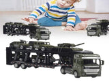 Model with 6 Mini Tanks Model 148 Scale Diecast Alloy Detachable Pull Back Green Vehicle Container V1366-AZ2-W-24523