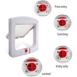 Cat Flap for Cats Dogs Small Cat Flap Door Microchip 4 Way Lockable Easy to Install V1237-ZY-715-201