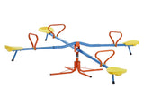 Kids Seesaw, 49.9 kg Load Capacity per Seat, Sit and Spin Teeter Totter with 4-prong Support Legs, V952-YGDZDQQBJS4R94AI7001V0