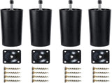 Plastic Sofa Legs, 4-Pack Replacement Sofa Legs Furniture Legs with Mounting Platesyux V1237-ZY-203-2841