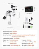 VEVOR 7-in-1 Wi-Fi Weather Station with APP, 190.5 mm VA Display, Wireless Solar Powered Outdoor V952-TYNQXZWIFI7586OBK001V3