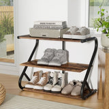 Artiss Shoe Rack Cabinet Shoe Storage Stand 3 Tiers Black FUR-S-SR01-WD