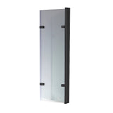 3 Fold Black Folding Bath Shower Screen Door Panel 1300mm x 1400mm V63-831511