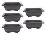 SWETRACE 5Pcs Square Flowerpots for Study Room and Office in Black 17x17cm V1189-LWWAL-20260327-03815