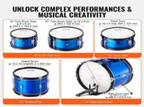 Kids Drum Set, 5-Piece, 406.4 mm Beginner Full Drum Set with Bass Toms Snare Floor Drum Adjustable V952-WJTJZG5JT16LU8B1VV0